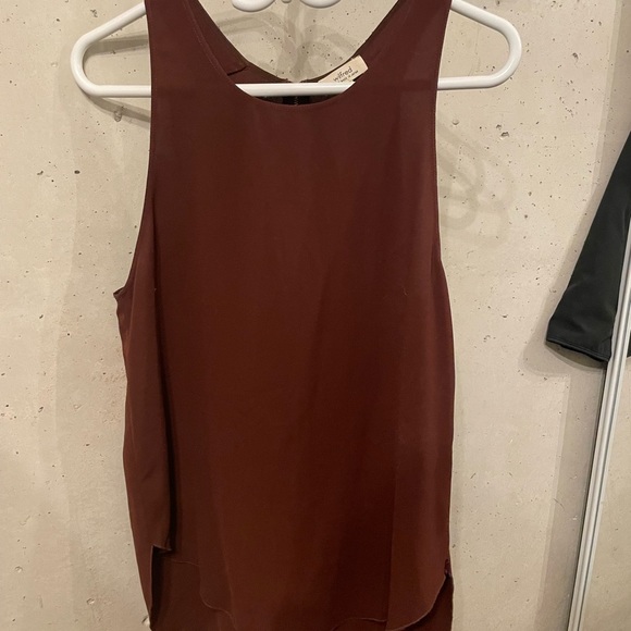 Wilfred Maroon Silk Blouse - Picture 1 of 1